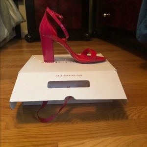 Call It Spring opened toe block heel pump
